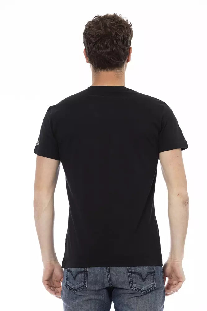 Trussardi Action Black Cotton T-Shirt
