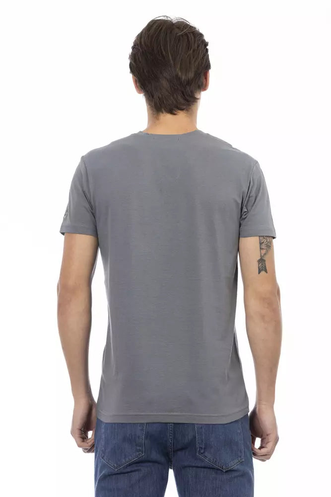 Trussardi Action Gray Cotton Men's T-Shirt | Regal Royce