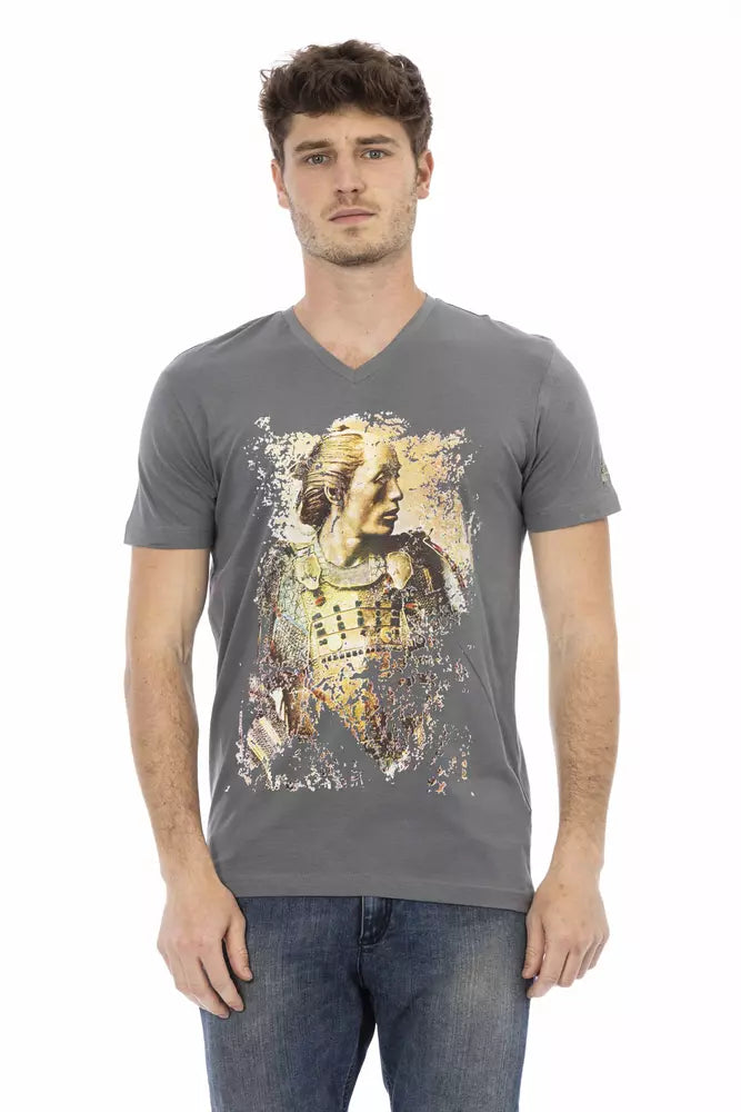 Trussardi Action Gray Cotton T-Shirt