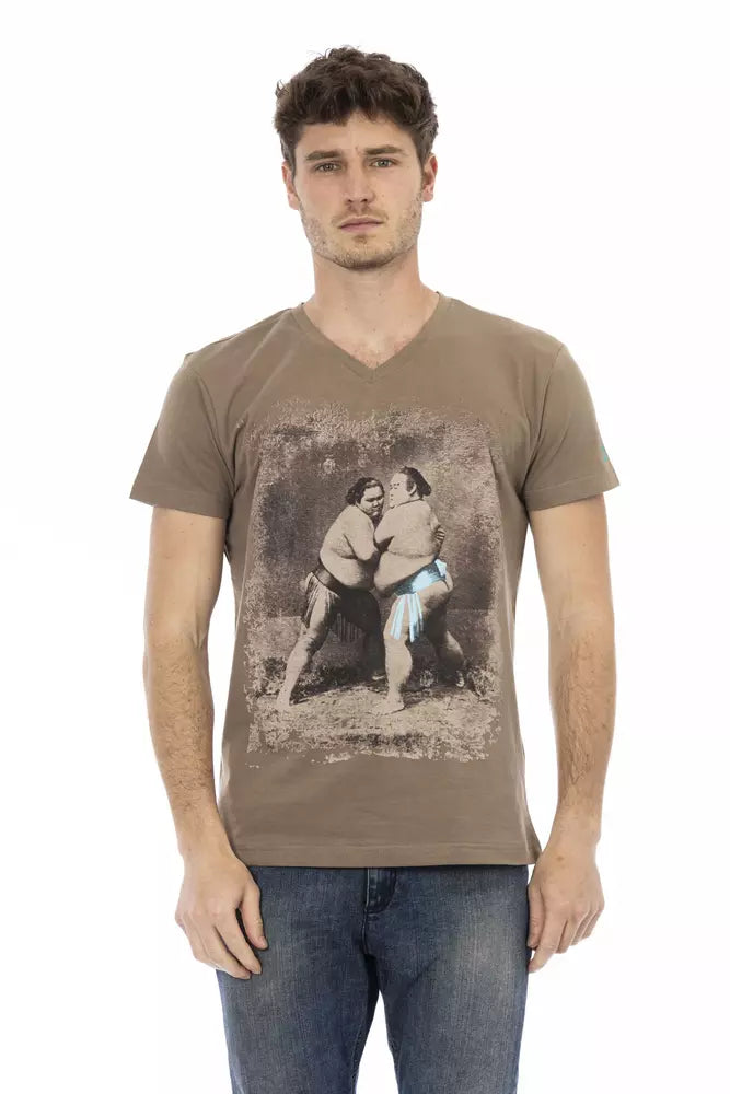 Trussardi Action Brown Cotton T-Shirt