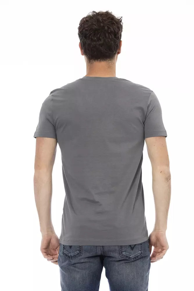 Trussardi Action Gray Cotton T-Shirt