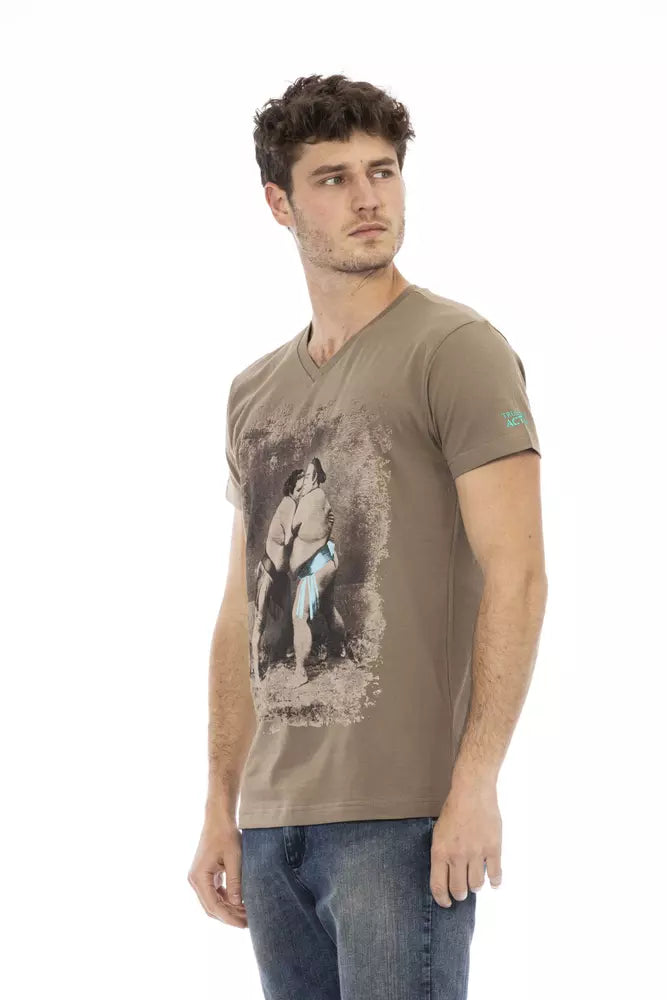Trussardi Action Brown Cotton T-Shirt