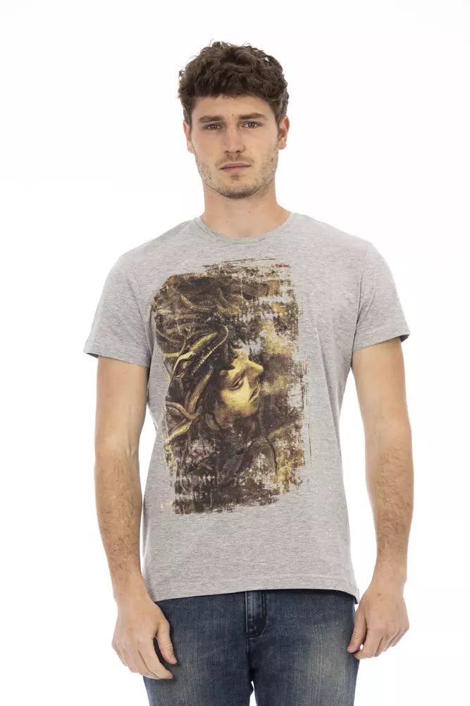 Trussardi Action Gray Cotton Men's T-Shirt | Regal Royce