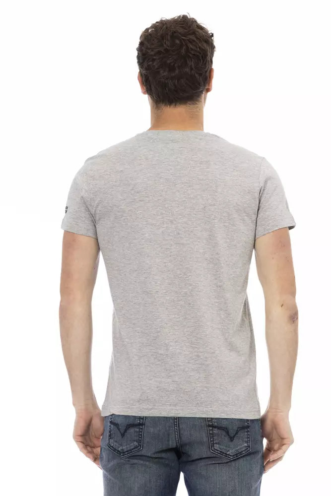 Trussardi Action Gray Cotton T-Shirt