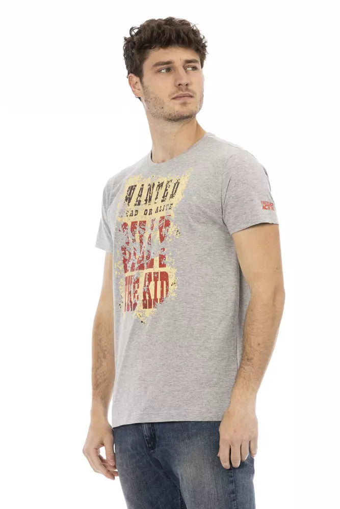 Trussardi Action Gray Cotton T-Shirt