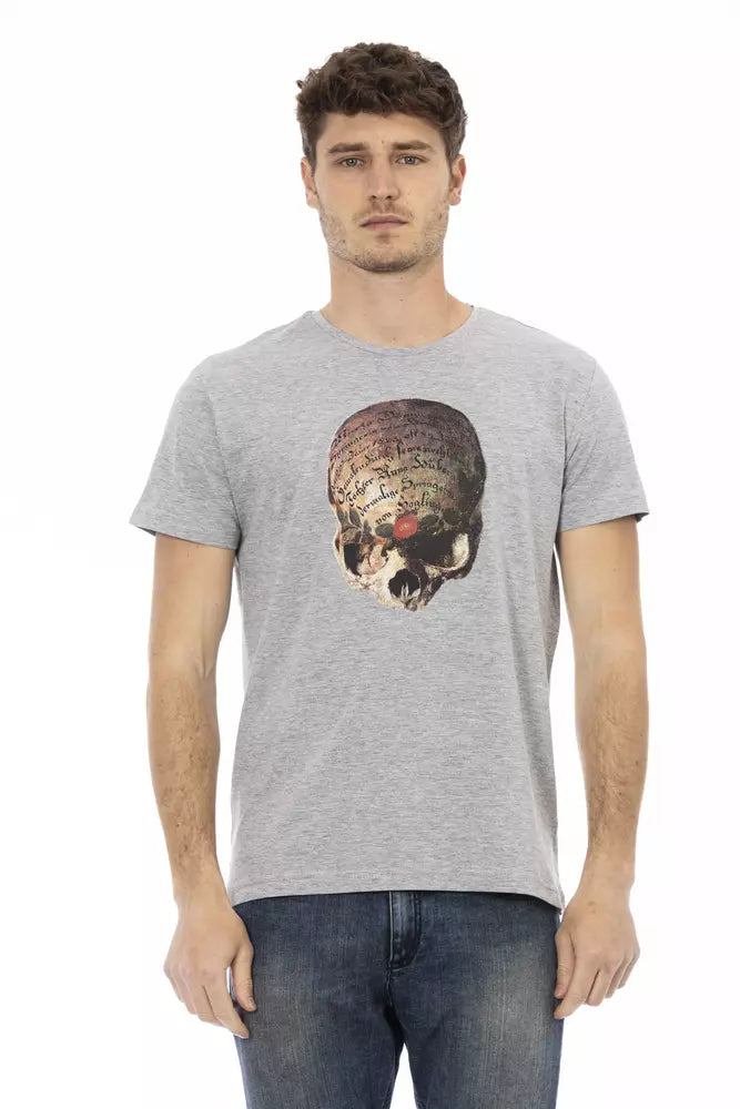 Trussardi Action Gray Cotton T-Shirt