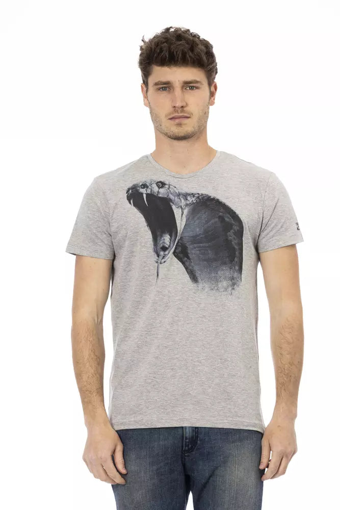 Trussardi Action Gray Cotton T-Shirt