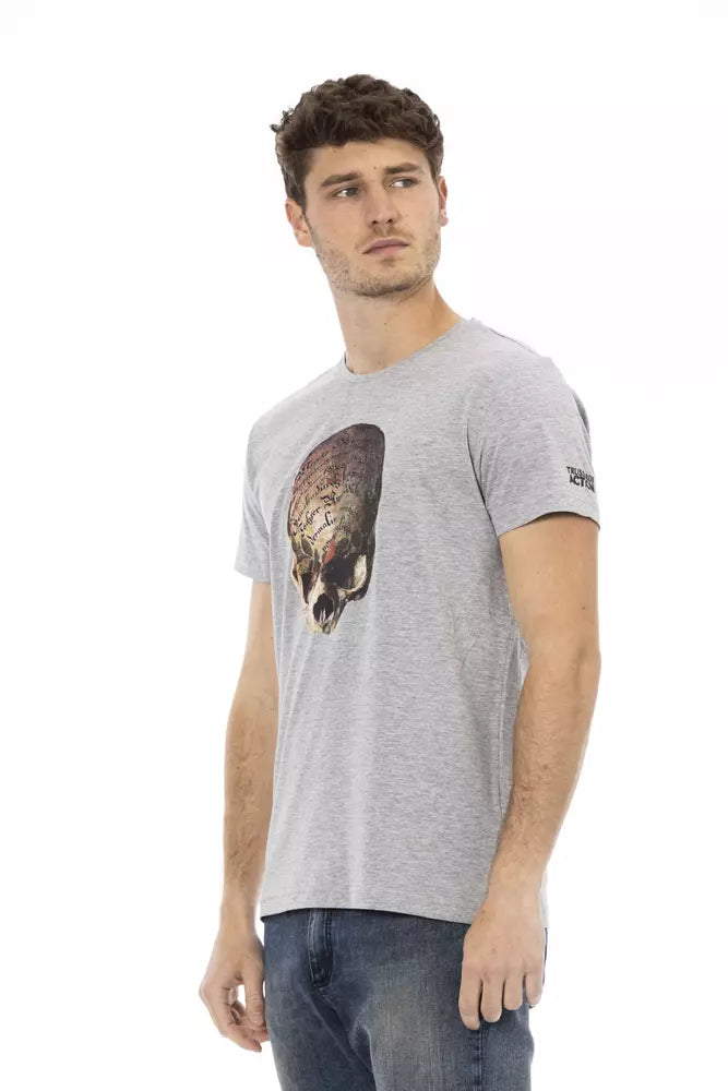 Trussardi Action Gray Cotton T-Shirt