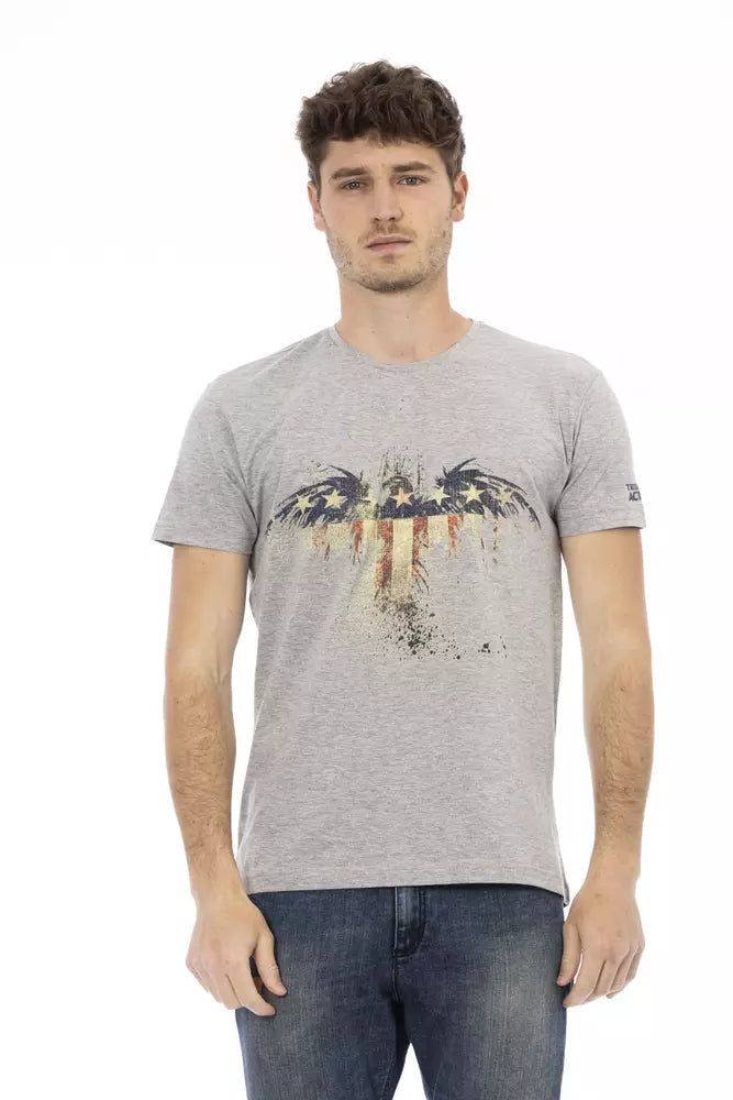 Trussardi Action Gray Cotton T-Shirt