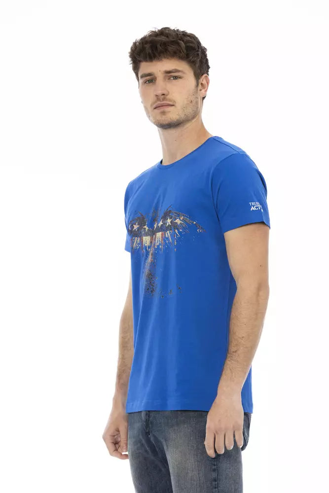 Trussardi Action Blue Cotton Men's T-Shirt | Regal Royce
