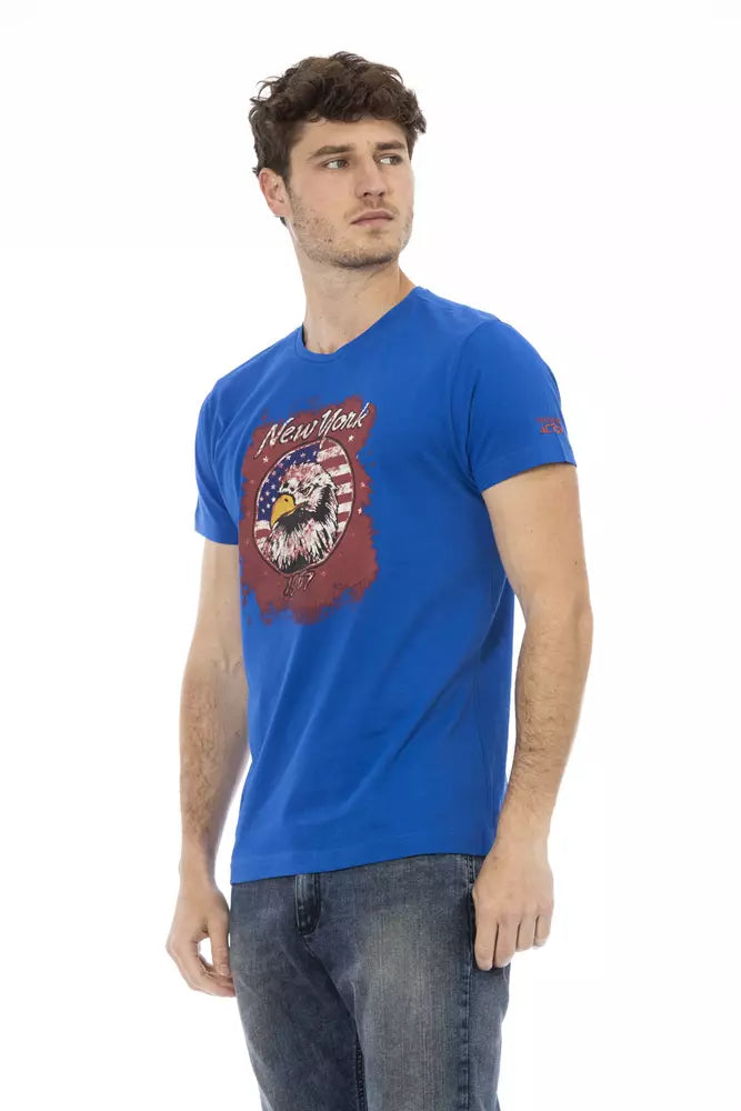 Trussardi Action Blue Cotton T-Shirt