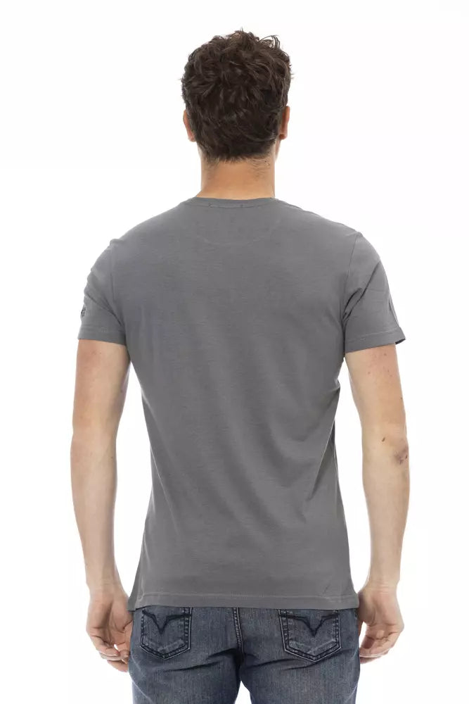 Trussardi Action Gray Cotton T-Shirt