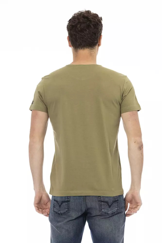 Trussardi Action Green Cotton T-Shirt