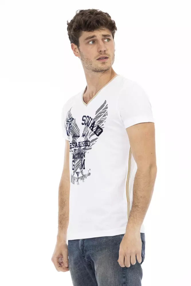 Trussardi Action White Cotton Men's T-Shirt | Regal Royce