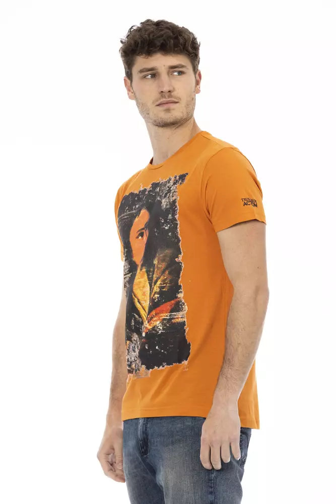 Trussardi Action Orange Cotton Men's T-Shirt | Regal Royce