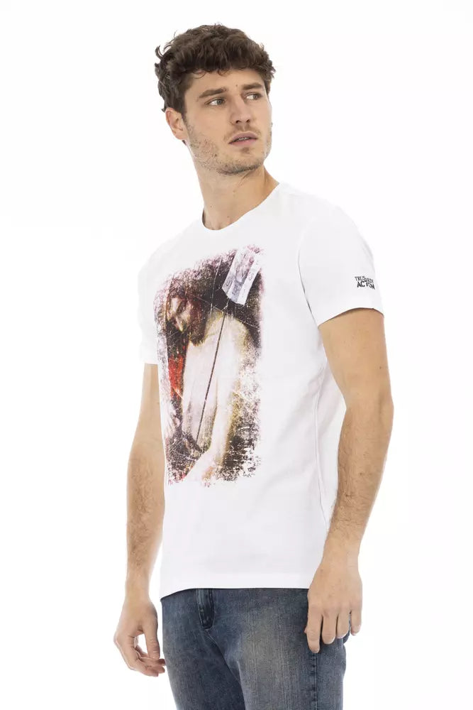 Trussardi Action White Cotton Men's T-Shirt | Regal Royce