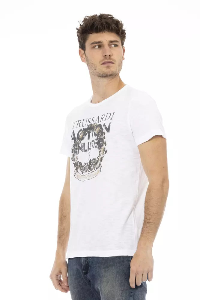Trussardi Action White Cotton T-Shirt