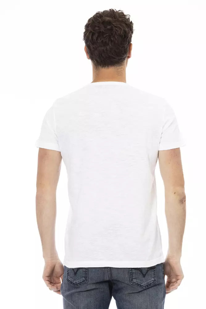 Trussardi Action White Cotton Men's T-Shirt | Regal Royce