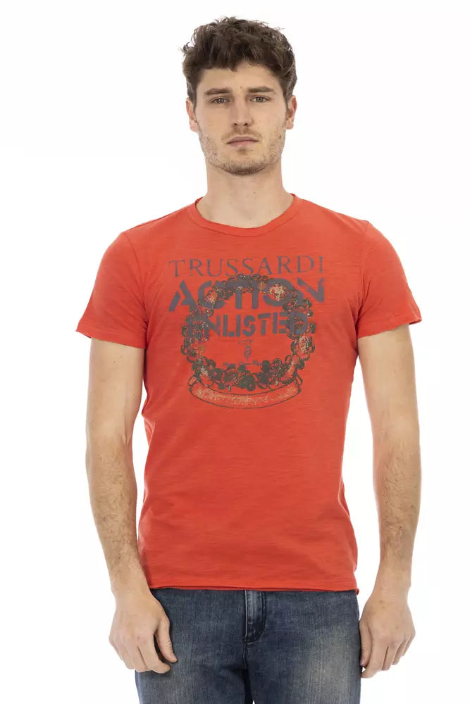 Trussardi Action Red Cotton T-Shirt