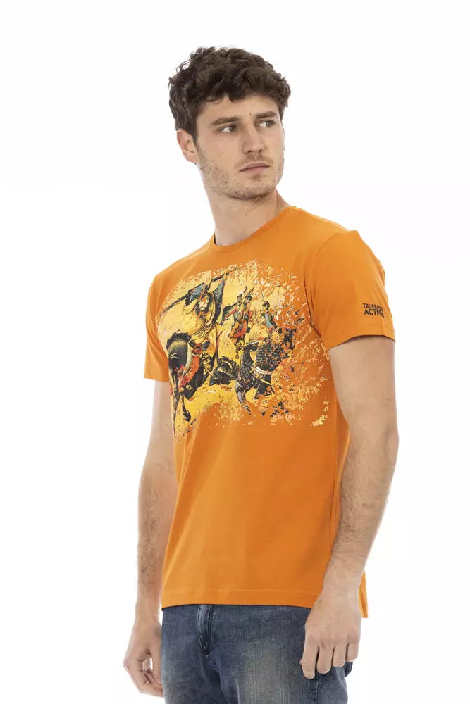 Trussardi Action "Orange Cotton Men T-Shirt" | Regal Royce