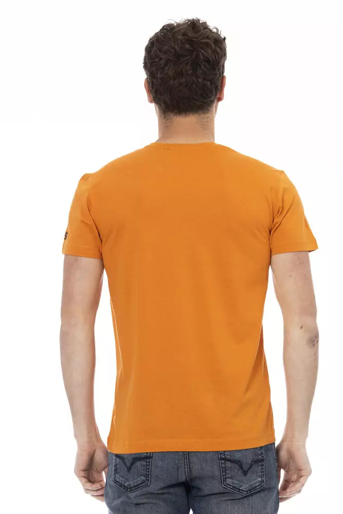 Trussardi Action "Orange Cotton Men T-Shirt" | Regal Royce