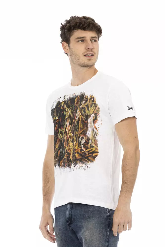 Trussardi Action White Cotton Men's T-Shirt | Regal Royce