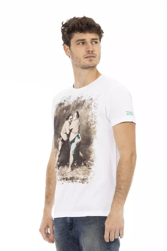 Trussardi Action White Cotton Men's T-Shirt | Regal Royce