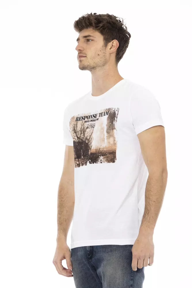 Trussardi Action White Cotton Men's T-Shirt | Regal Royce