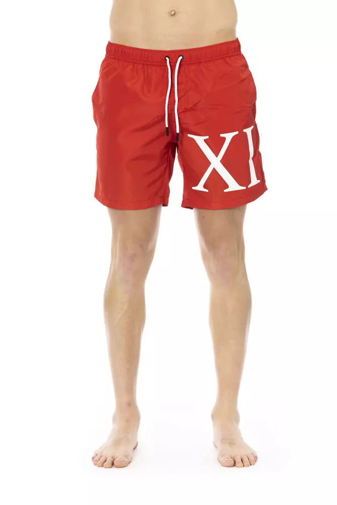 Bikkembergs Red Polyester Men Swim Short | Regal Royce