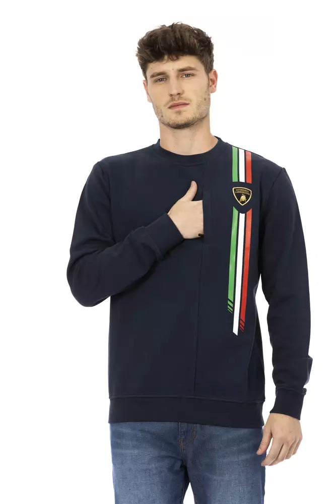 Automobili Lamborghini Blue Cotton Men Sweater | Regal Royce
