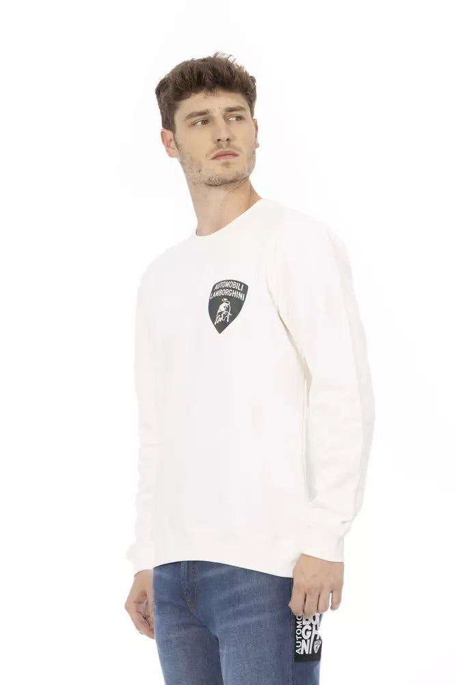 Automobili Lamborghini White Cotton Men's Sweater | Regal Royce