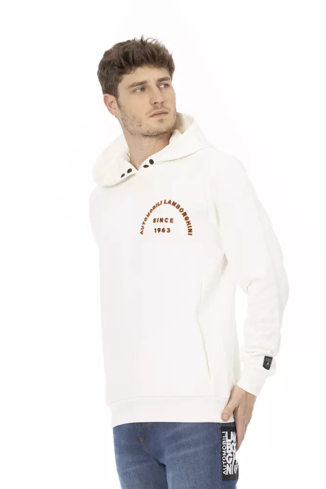 Automobili Lamborghini White Cotton Men Sweater | Regal Royce