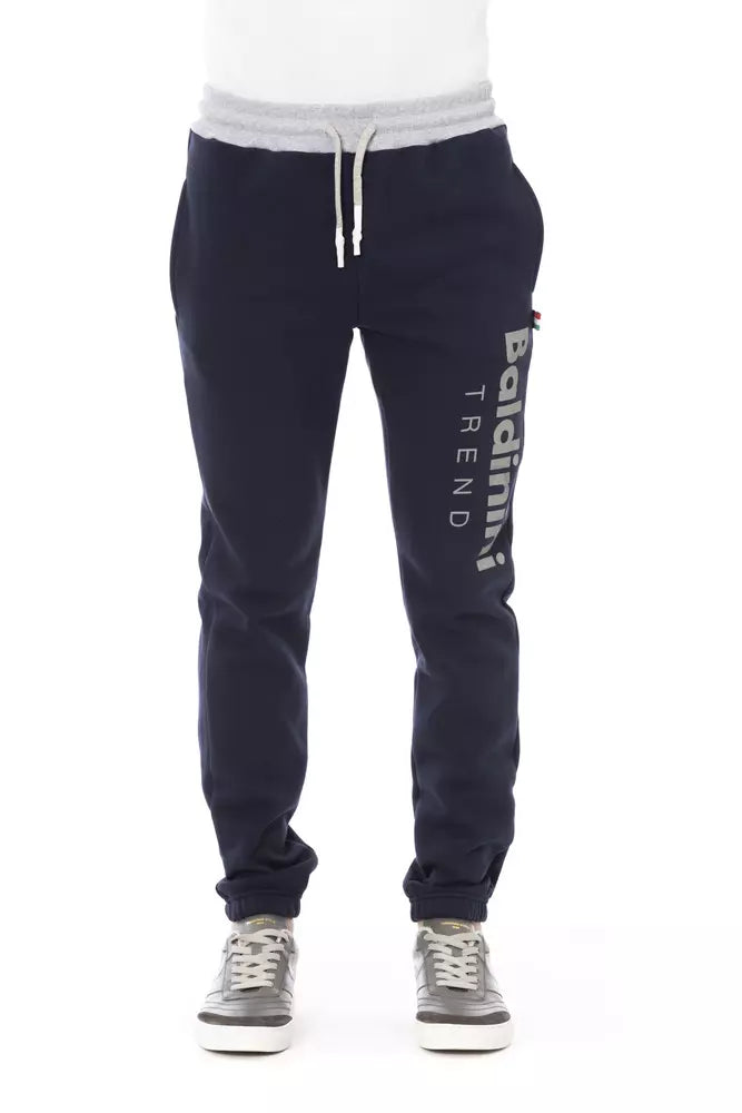 Baldinini Trend Blue Cotton Men Sport Pant | Regal Royce