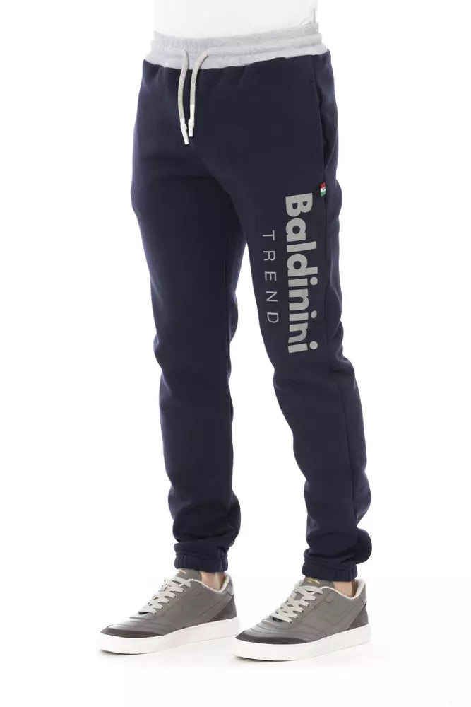 Baldinini Trend Blue Cotton Men Sport Pant | Regal Royce
