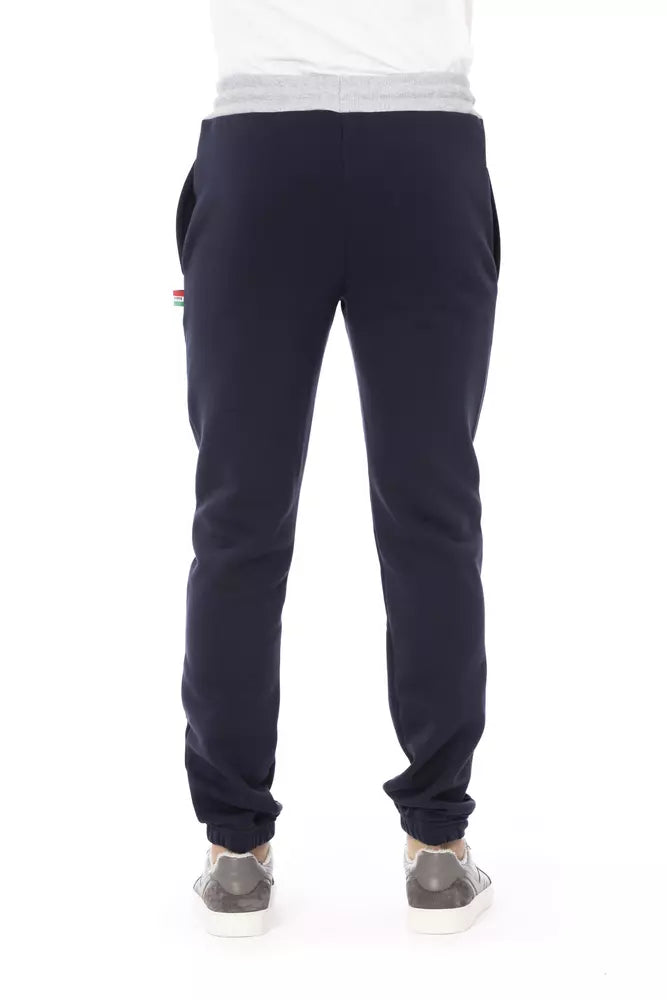 Baldinini Trend Blue Cotton Pant | Regal Royce