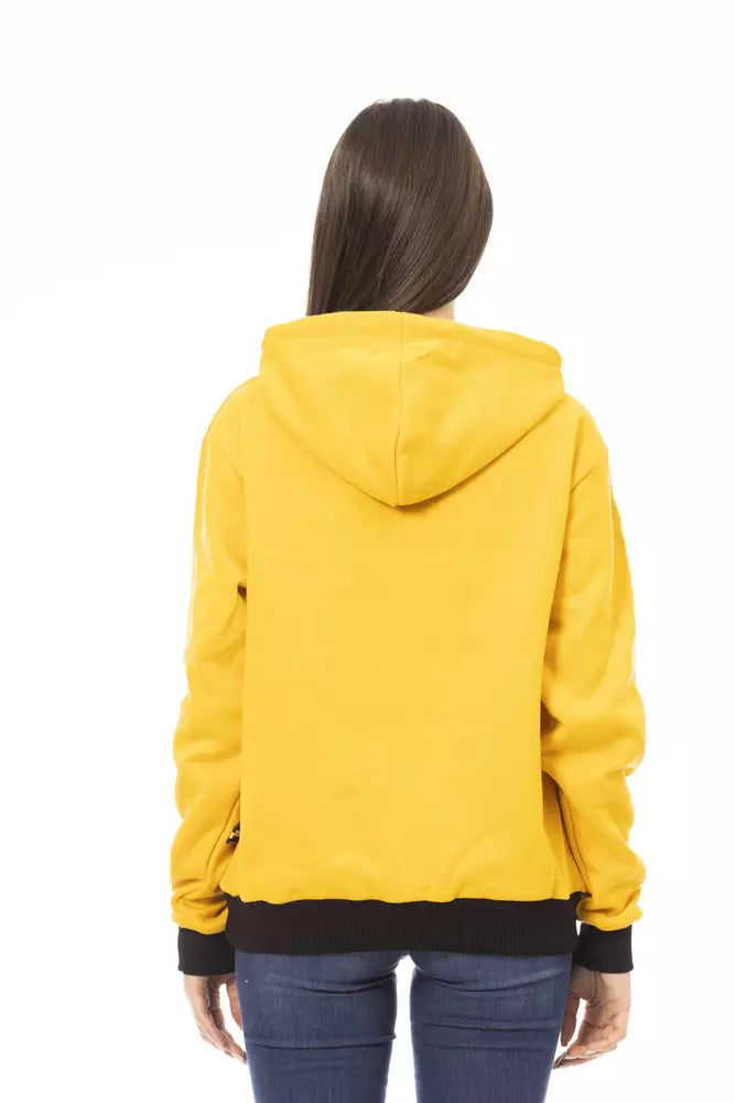Baldinini Trend Yellow Cotton Women Hoodie | Regal Royce