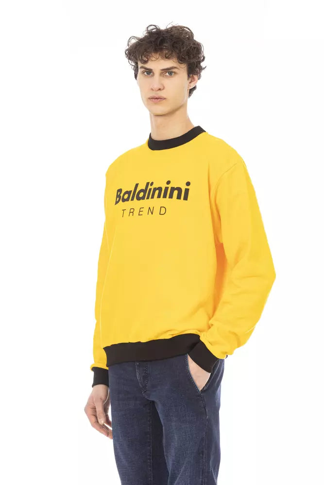 Baldinini Trend Yellow Cotton Men Sweater | Regal Royce