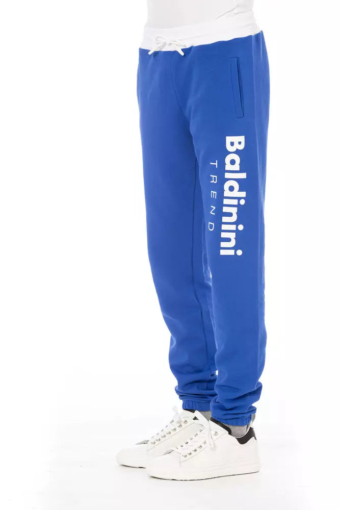 Baldinini Trend Blue Cotton Men's Sport Pant