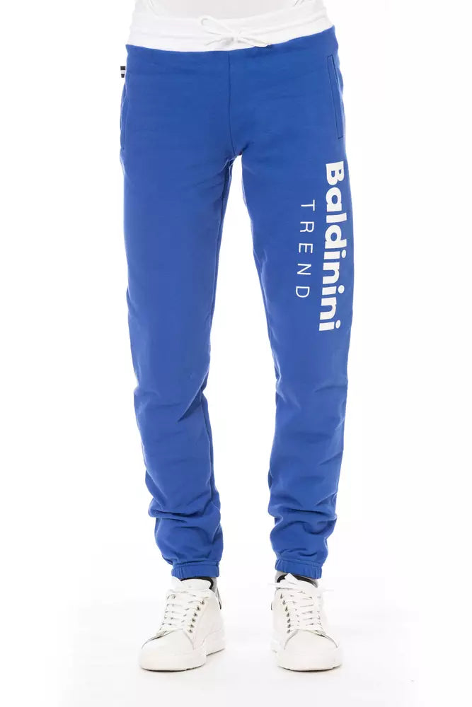 Baldinini Trend Blue Cotton Men's Sport Pant | Regal Royce