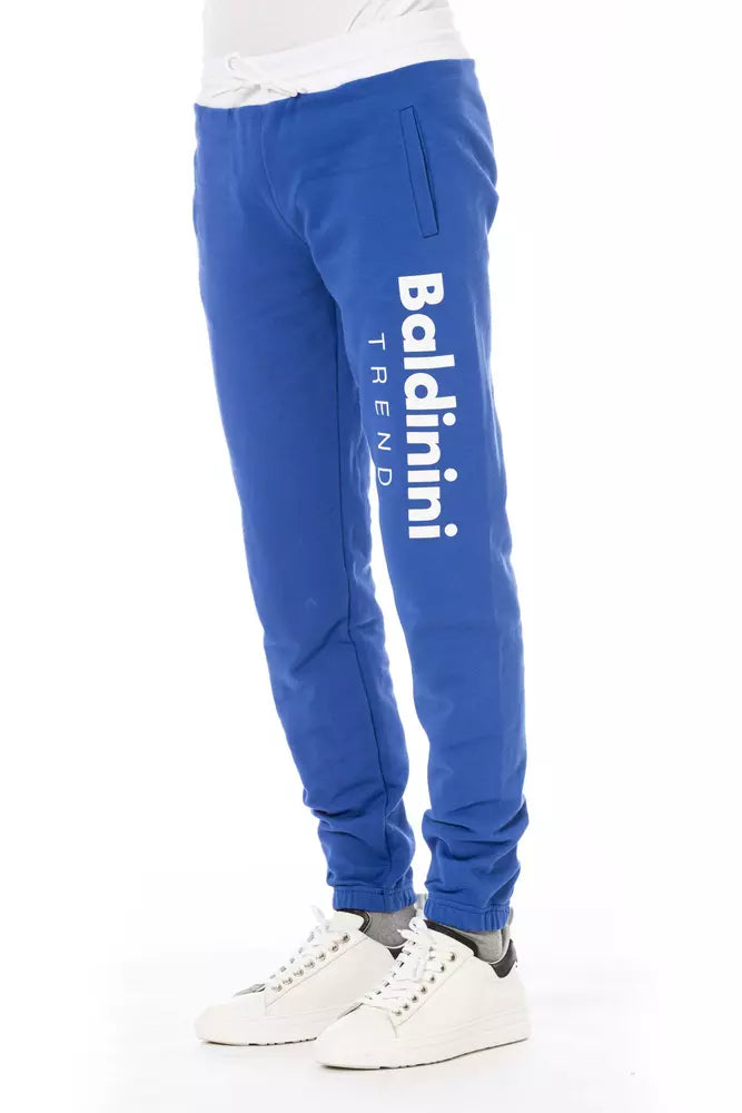 Baldinini Trend Blue Cotton Men's Sport Pant | Regal Royce