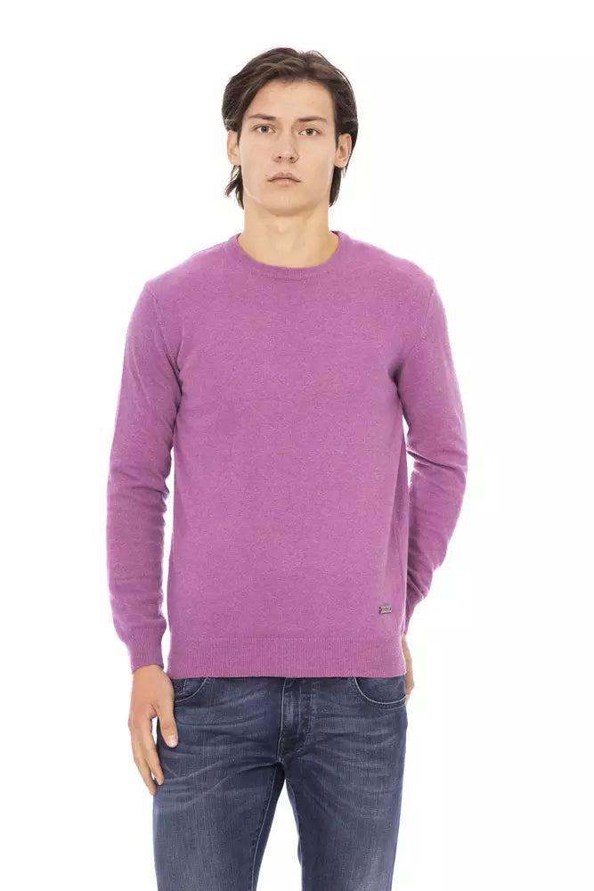 Baldinini Trend Purple Wool Sweater
