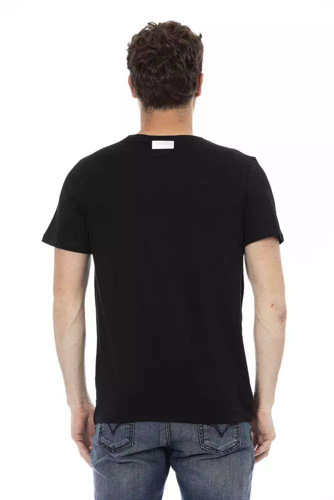 Bikkembergs Black Cotton Men T-Shirt | Regal Royce