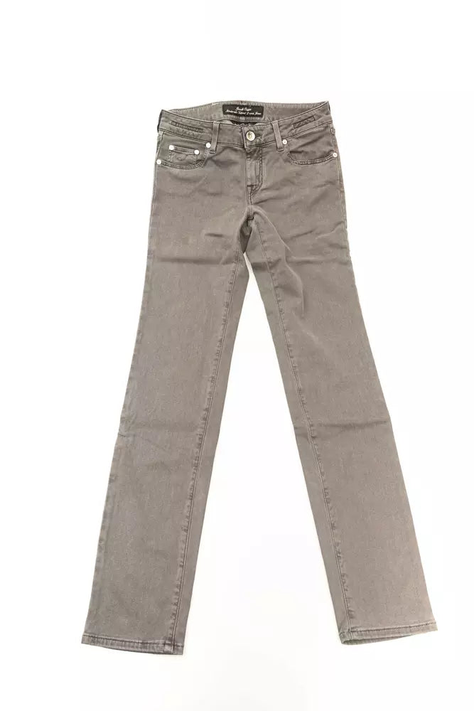 Jacob Cohen Gray Cotton Women Jeans | Regal Royce