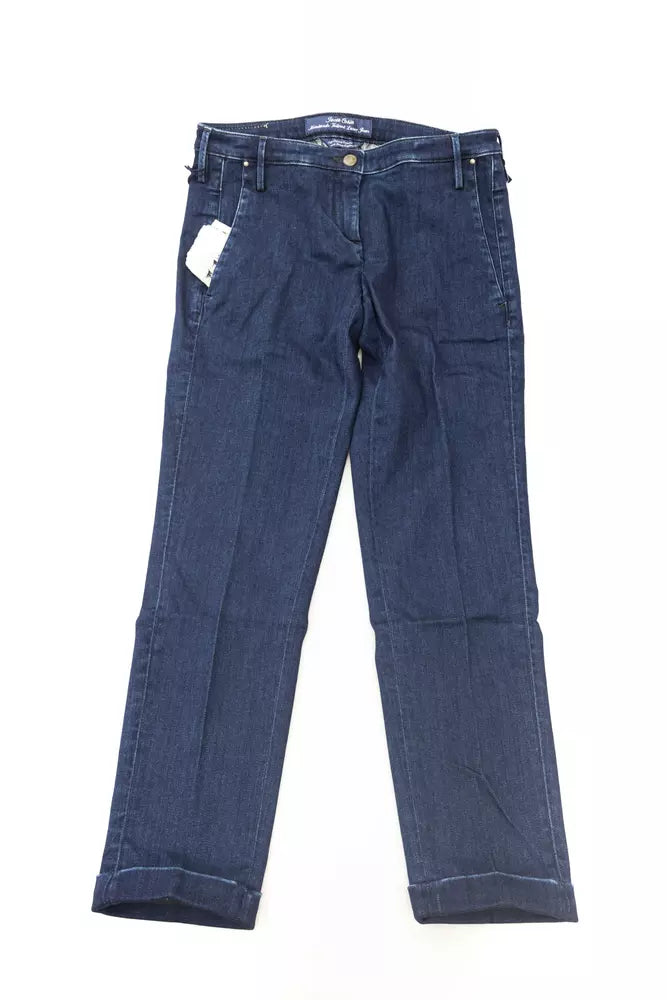 Jacob Cohen Blue Cotton Women Jeans | Regal Royce