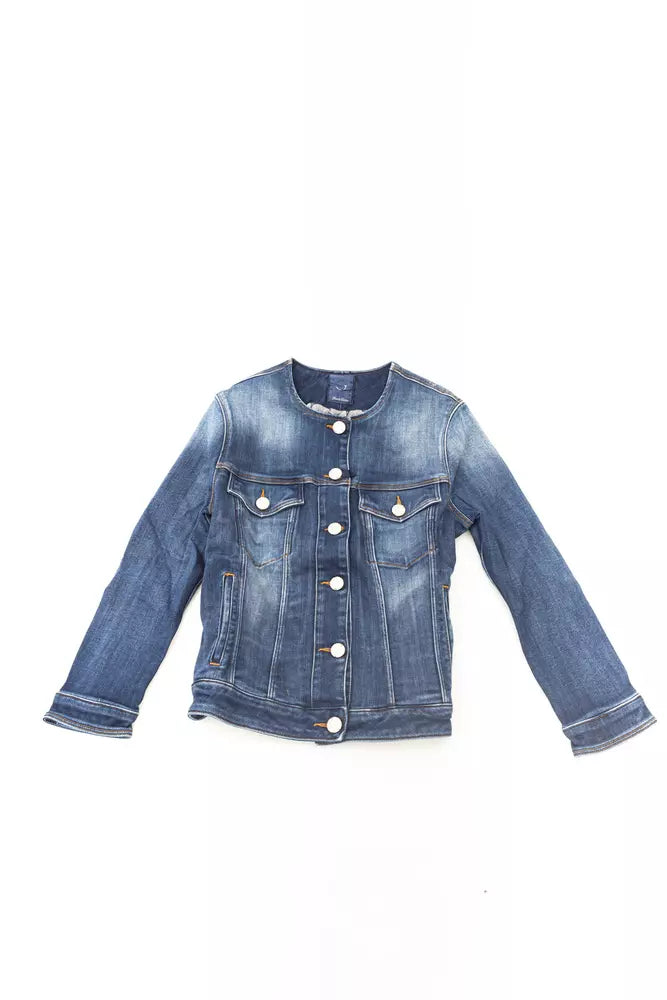 Jacob Cohen Blue Cotton Women Jacket | Regal Royce