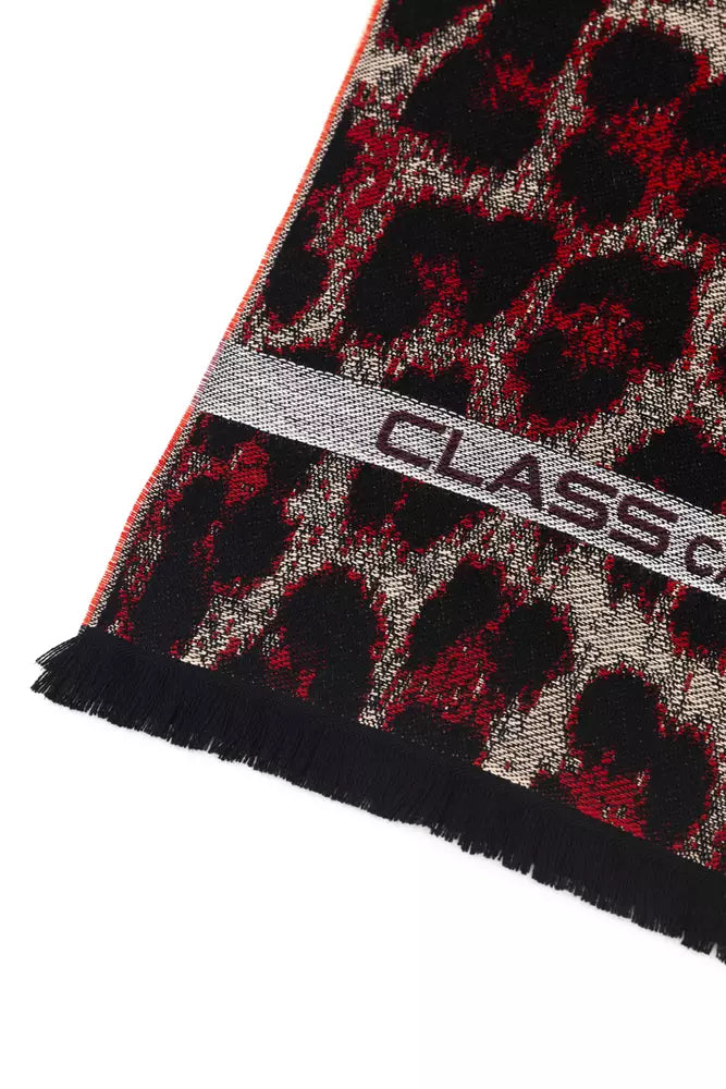 Cavalli Class Burgundy Wool Men Scarf | Regal Royce