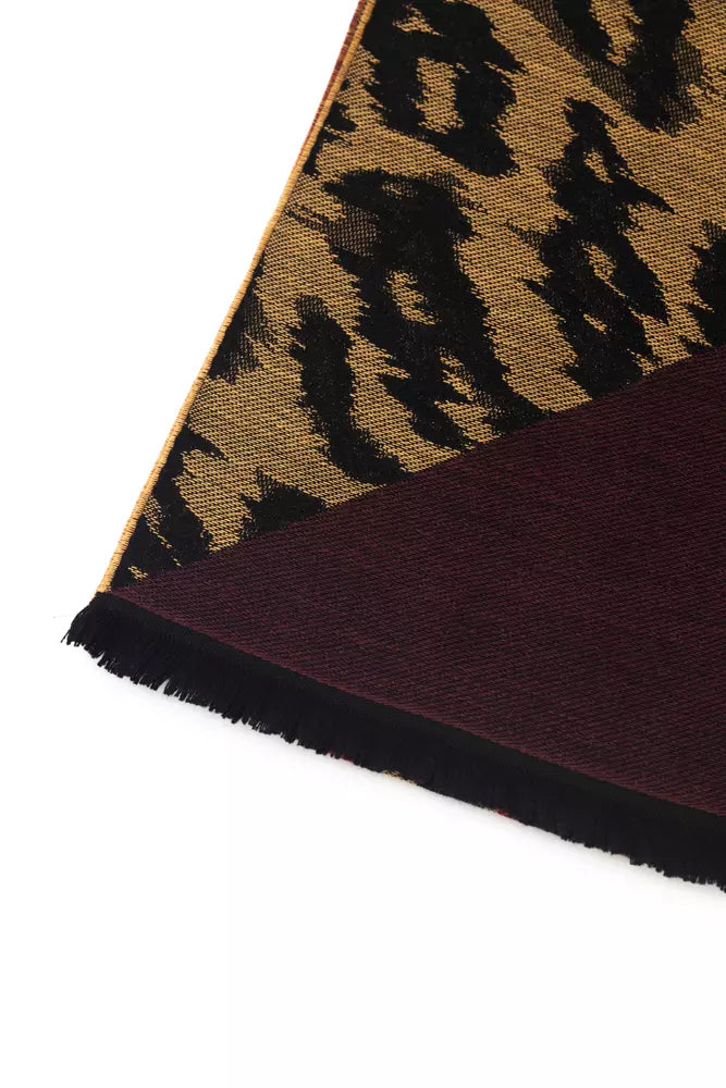 Cavalli Class Brown Wool Men Scarf | Regal Royce