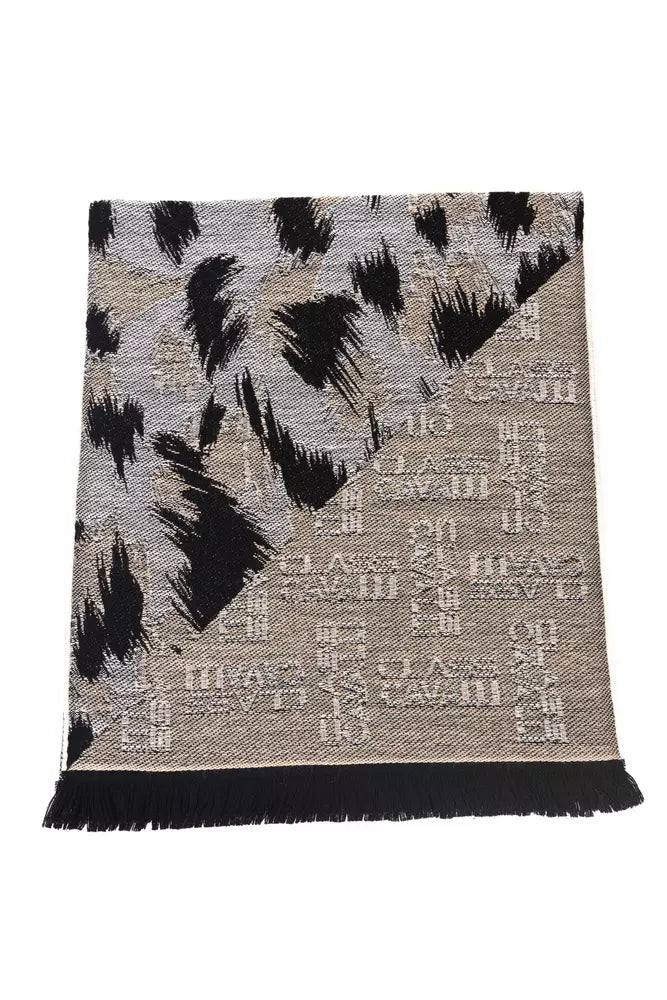 Cavalli Class Beige Wool Men Scarf | Regal Royce