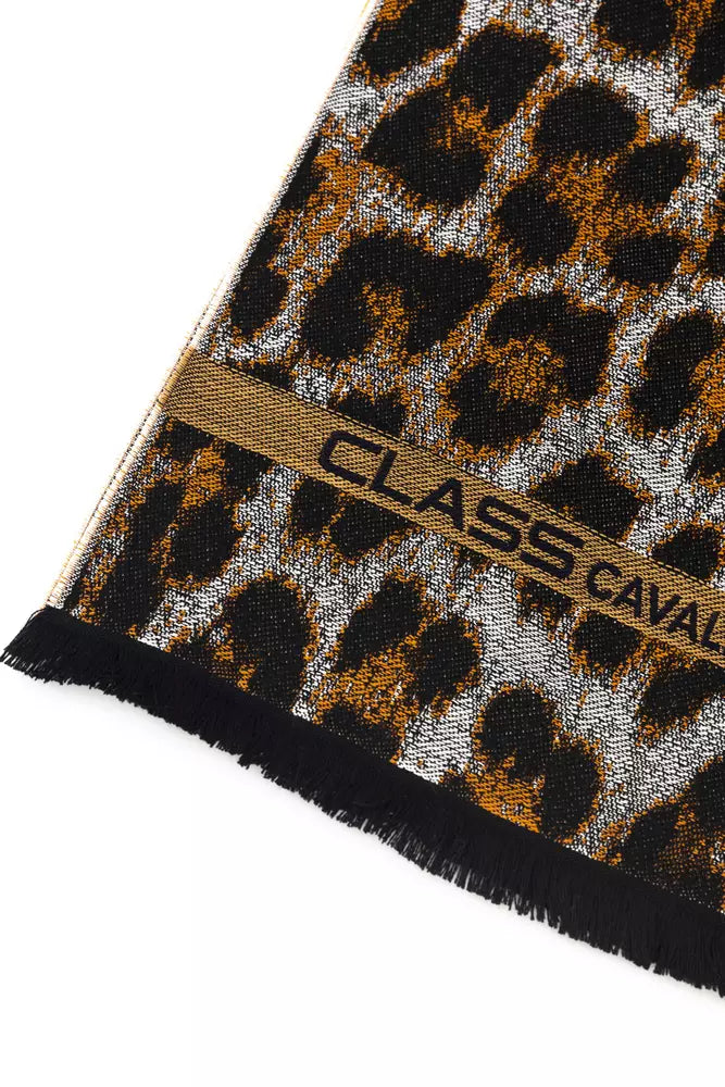 Cavalli Class Brown Wool Men Scarf | Regal Royce