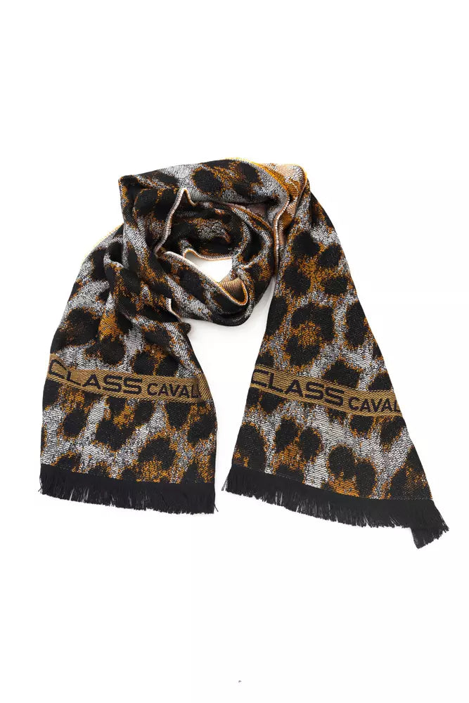 Cavalli Class Brown Wool Men Scarf | Regal Royce